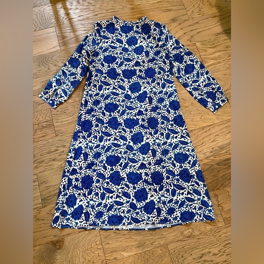Floral Blue Midi Dress - Picture 2 of 5
